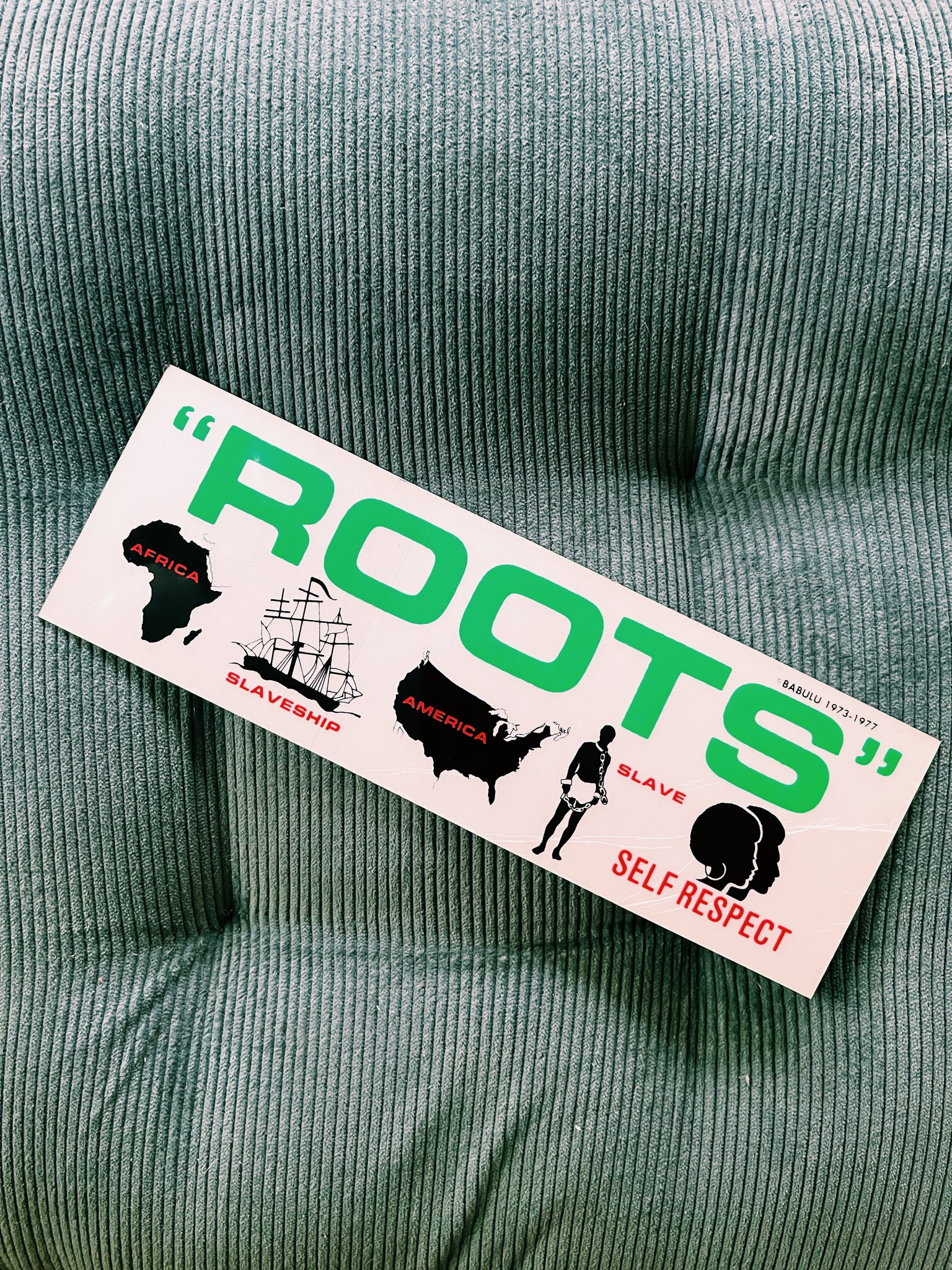 Vintage "Roots" Bumper Sticker (1977)
