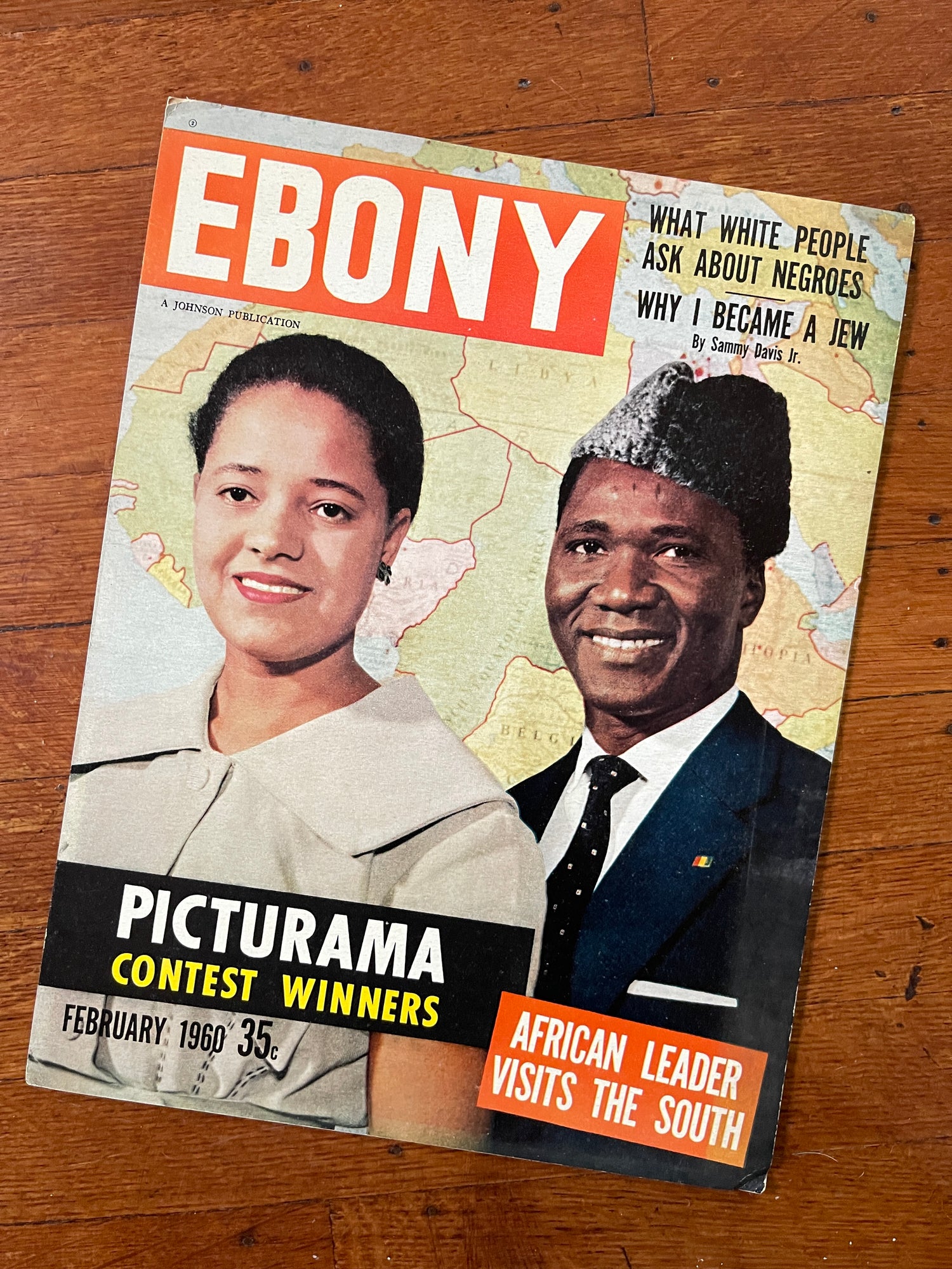 Vintage Rare Ebony Magazine Merchandising Display Cover Poster (February 1960)