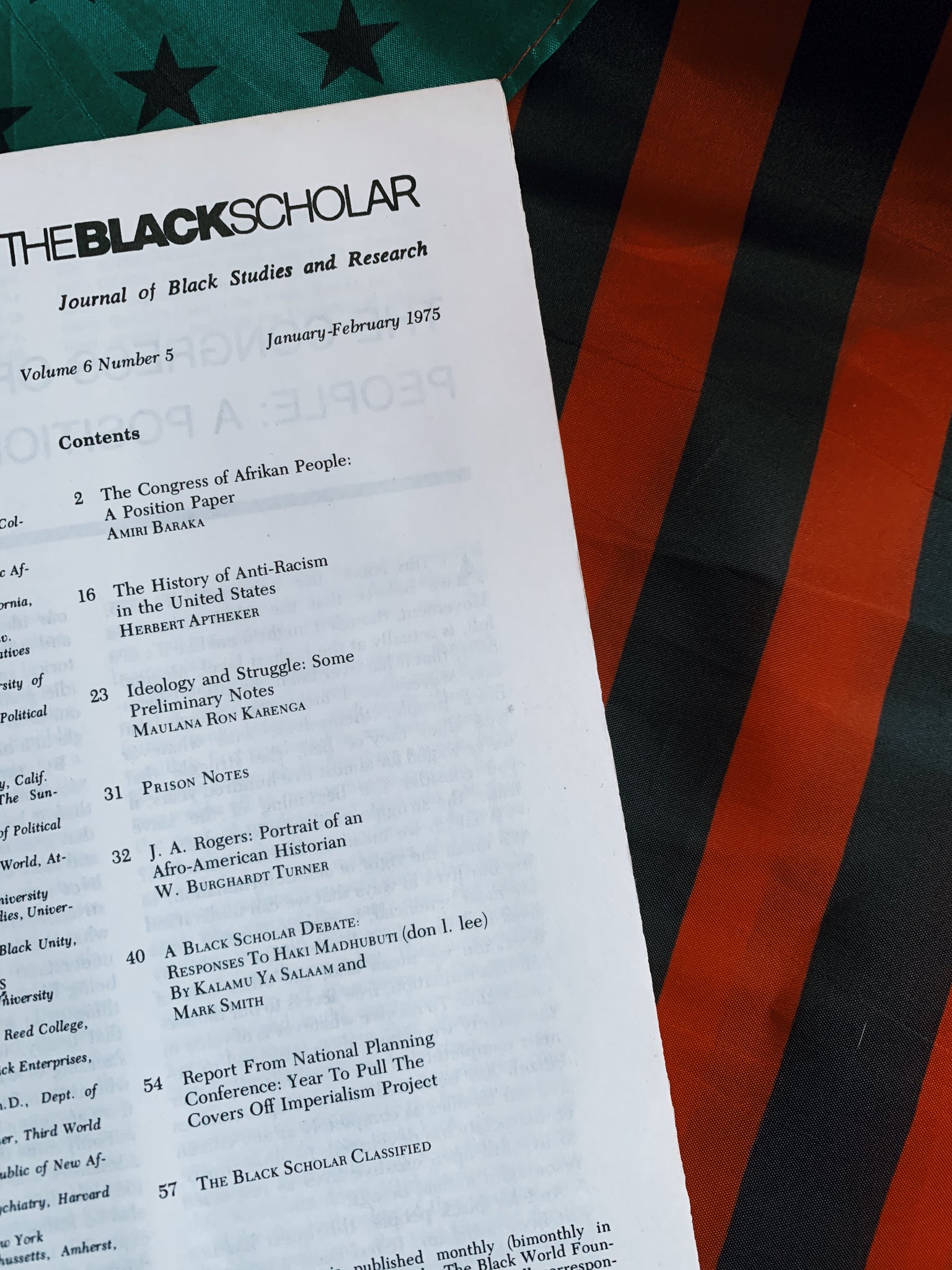 Vintage 1975 Black Scholar Journal // Black History II