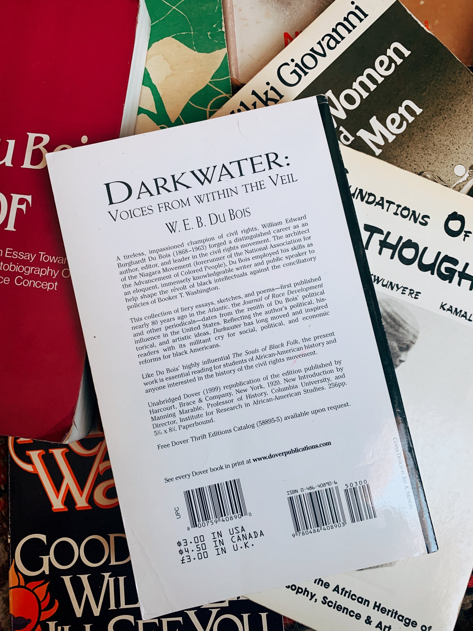Vintage "Darkwater: Voices From Within The Veil” by W.E.B. DuBois (1999)