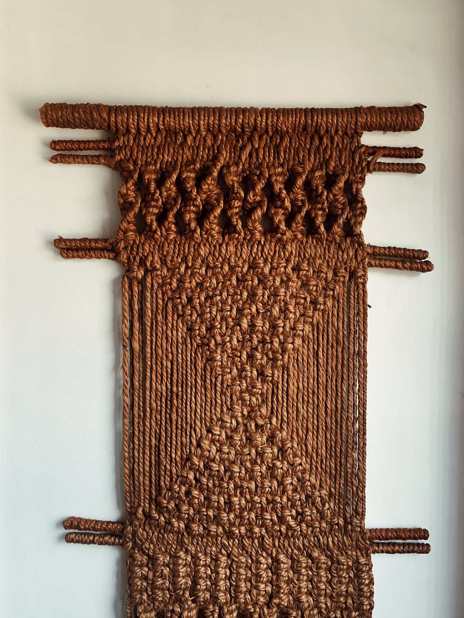 Vintage 1970's Woven Macrame Wall Hanging