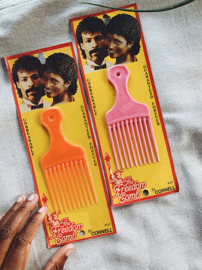 Vintage Afro Comb in Original Packaging (1970&