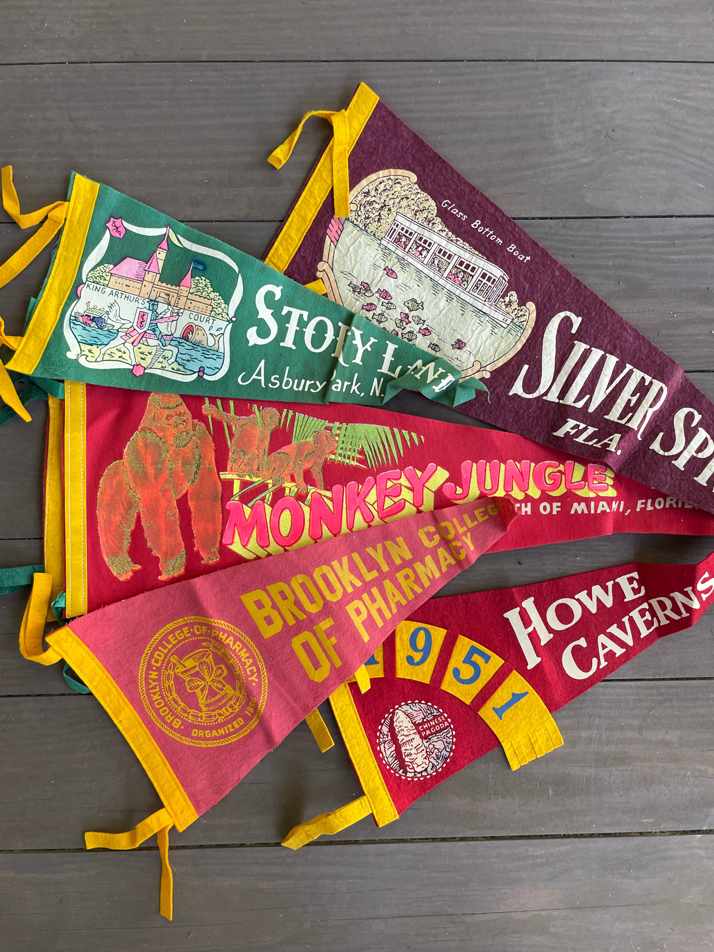 Vintage Travel/Souvenir Pennants (Please Select)