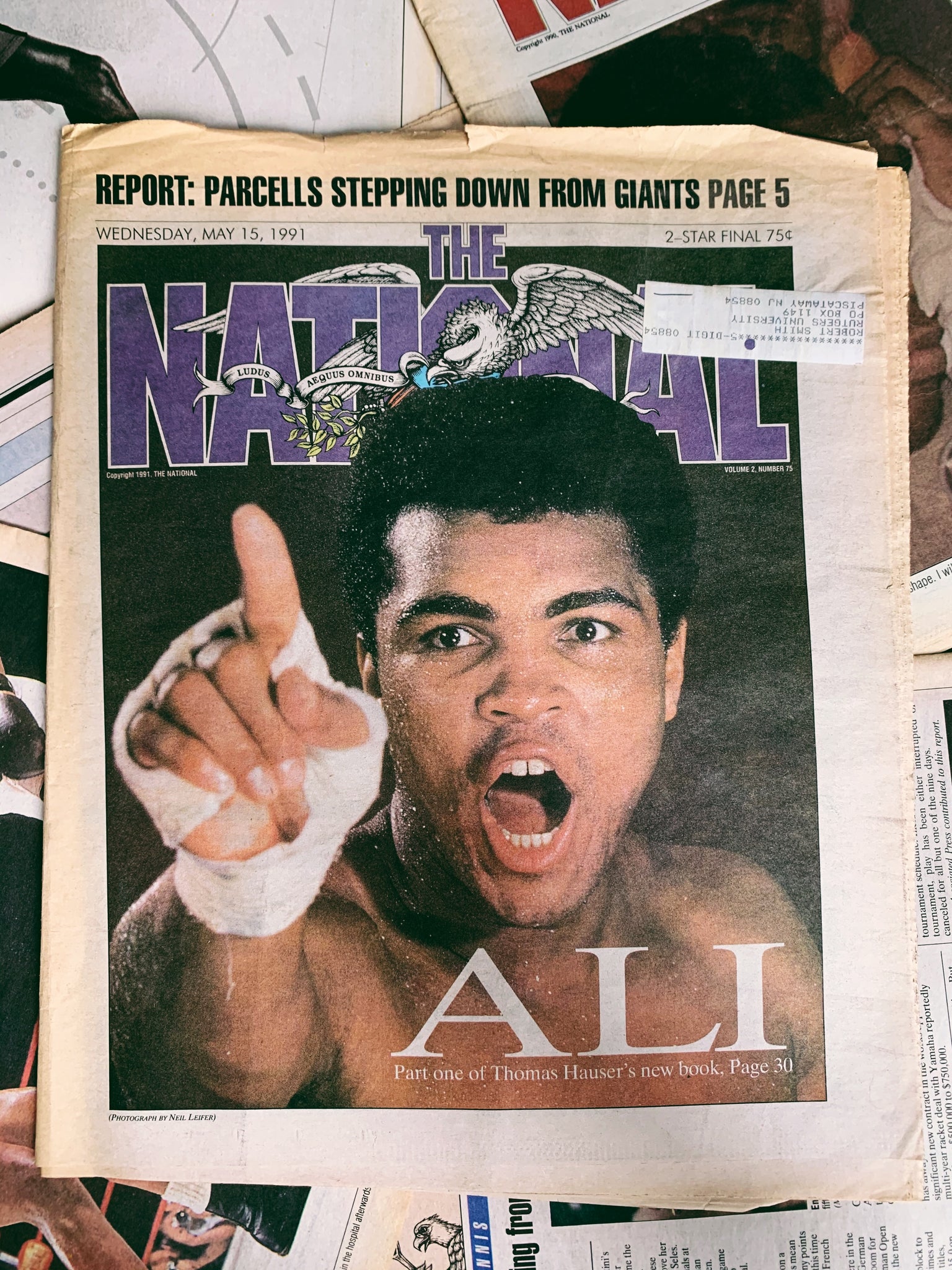 Vintage “The National” Sports Newspaper// Muhammad Ali Cover - 1991