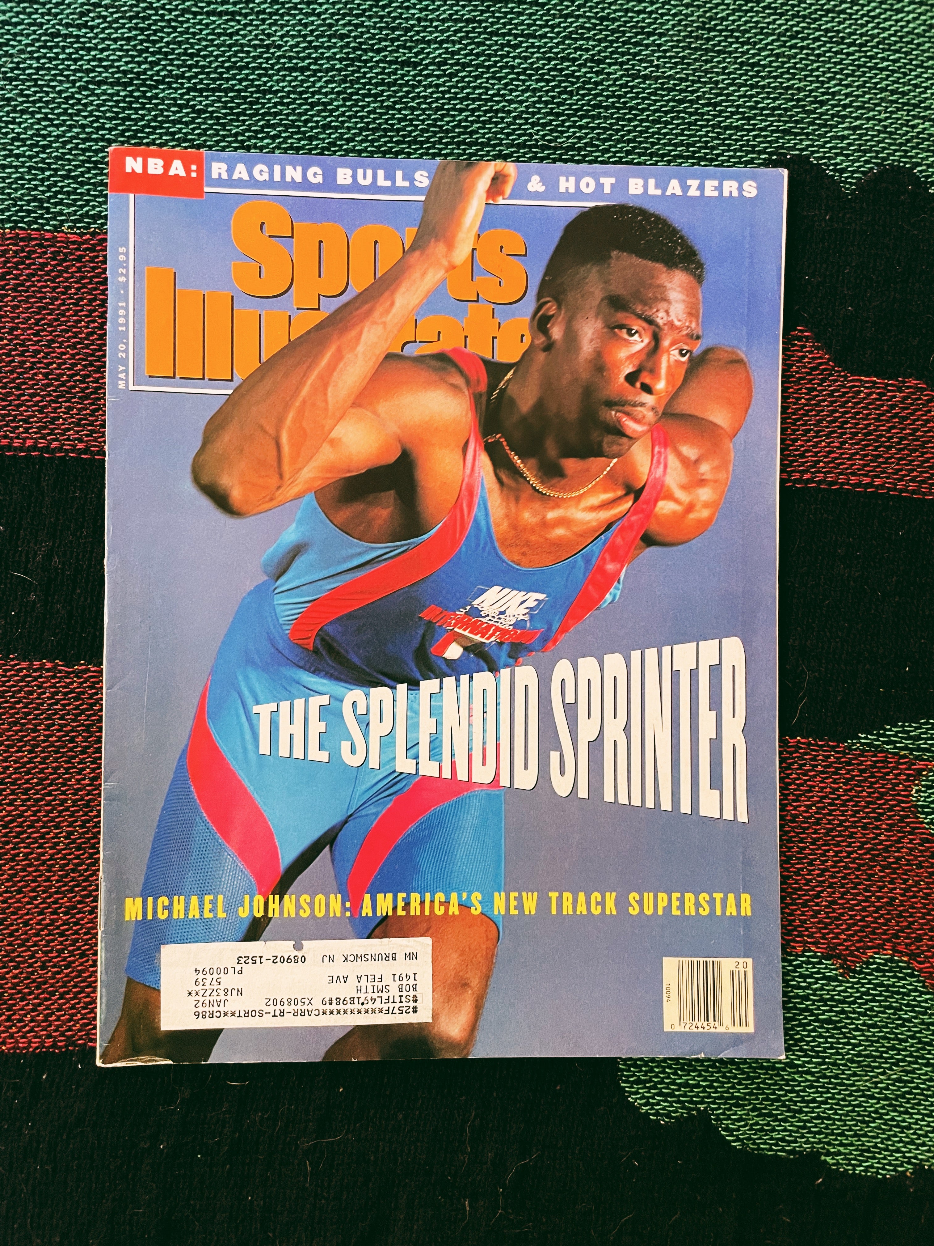 Vintage Sports Illustrated Magazine // Michael Johnson (1991)