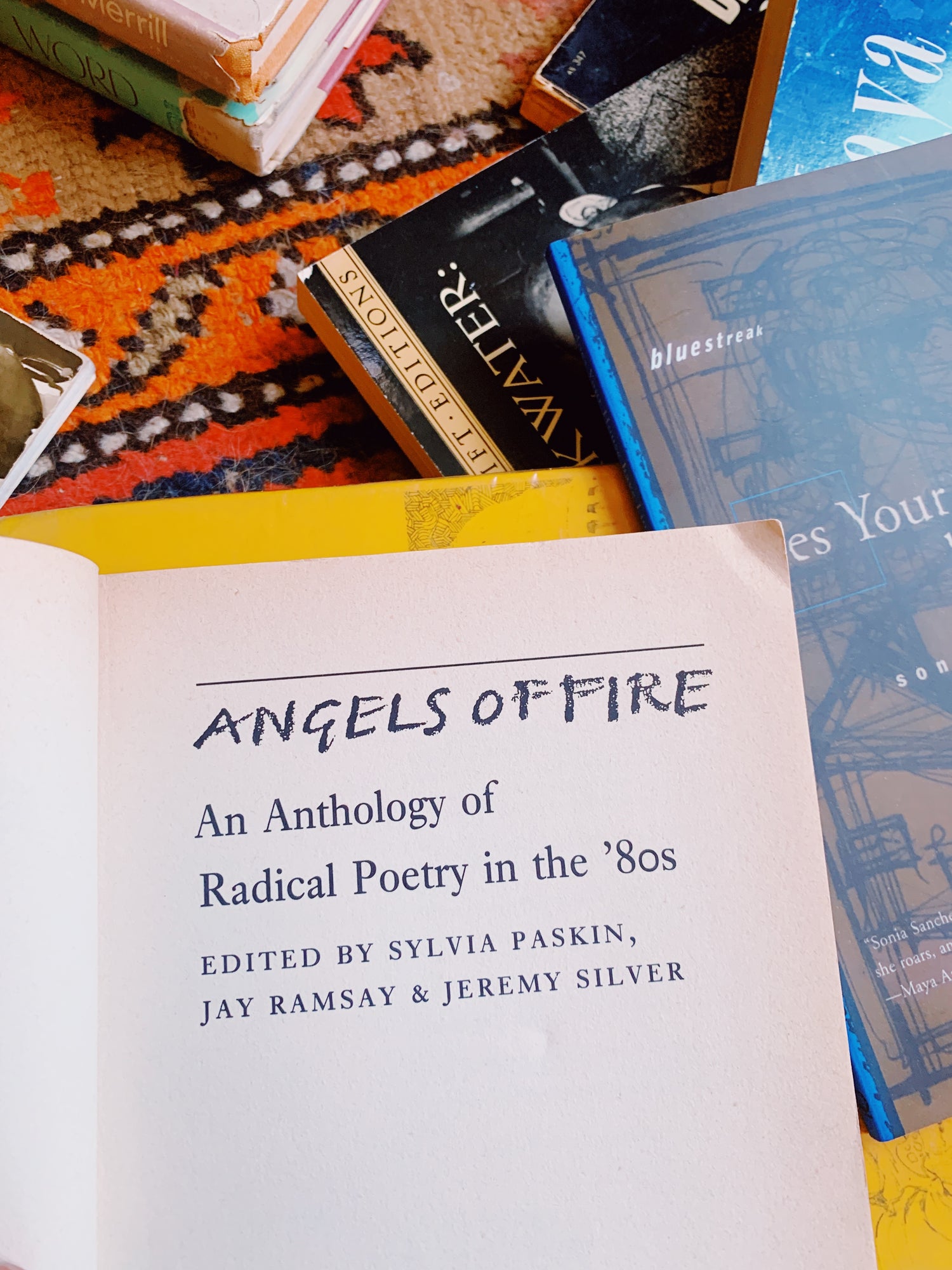 Vintage Hardcover &quot;Angels of Fire: Anthology of Radical Poetry in the 80&