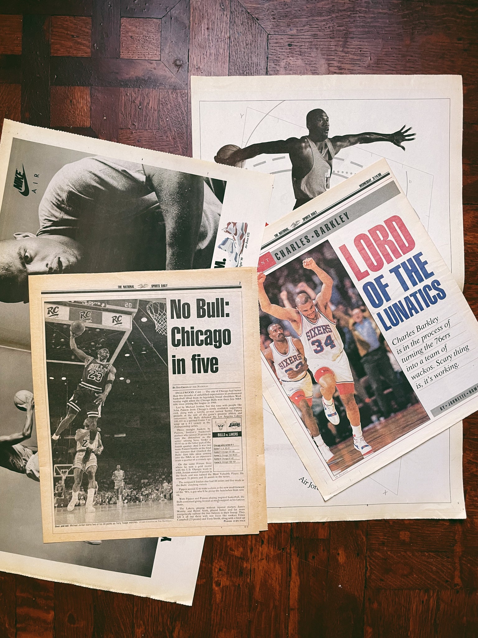 Vintage Sports Newspaper Centerfolds/Ads (1990’s)