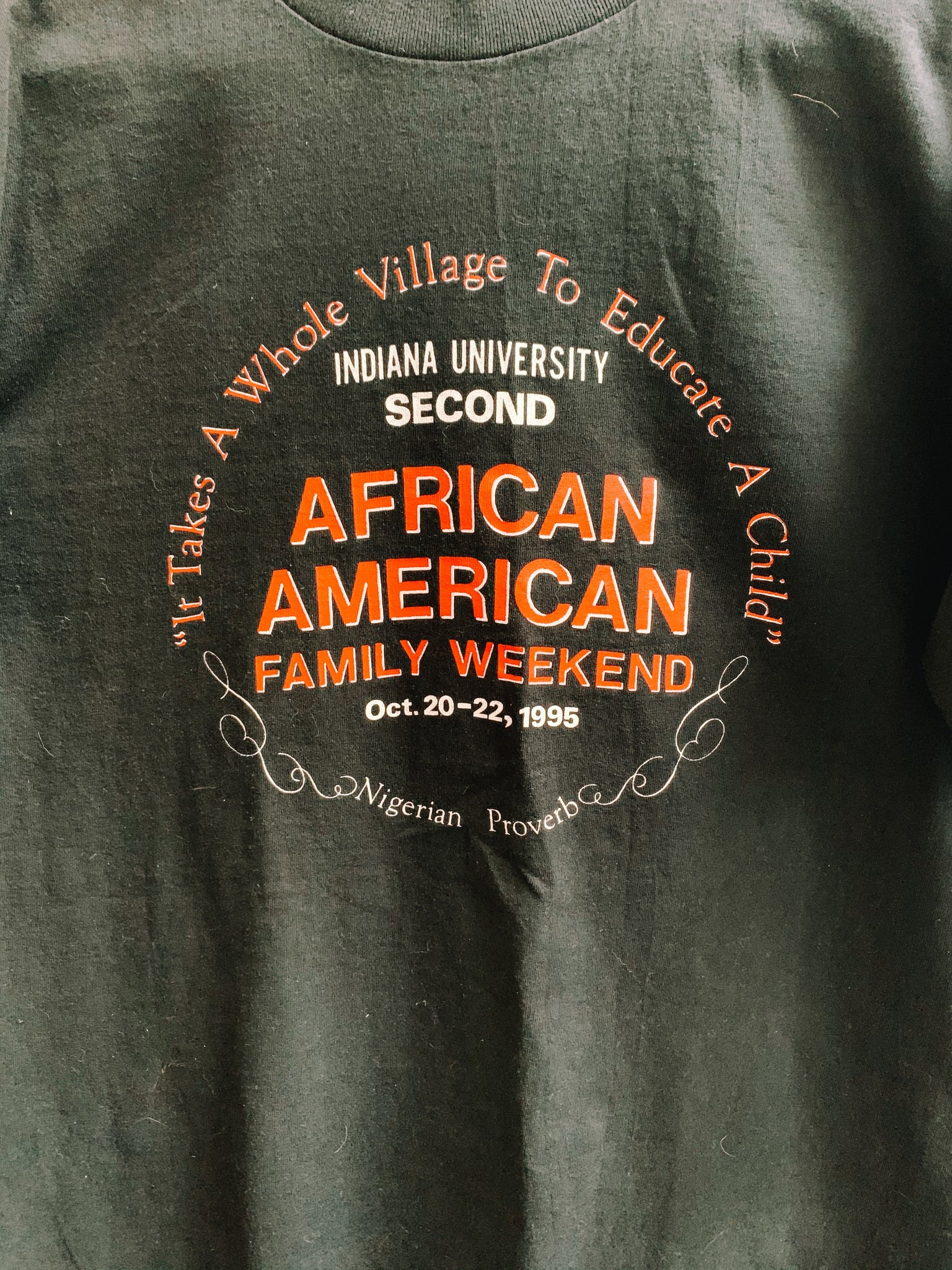 Vintage Indiana University “2nd African American Family Weekend” Tee (1995)