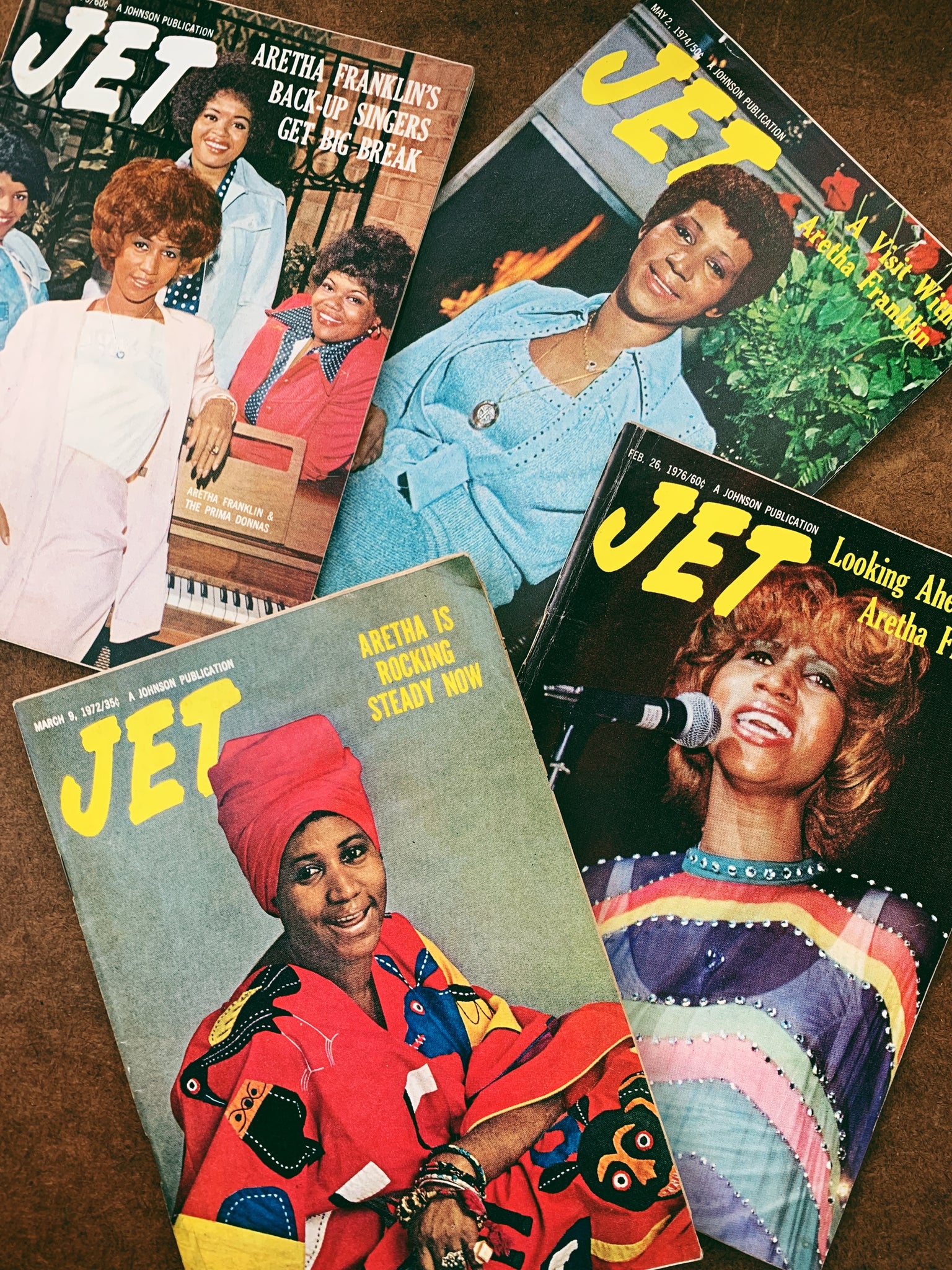 Vintage Jet Magazines — Aretha Franklin covers (1972-1976)