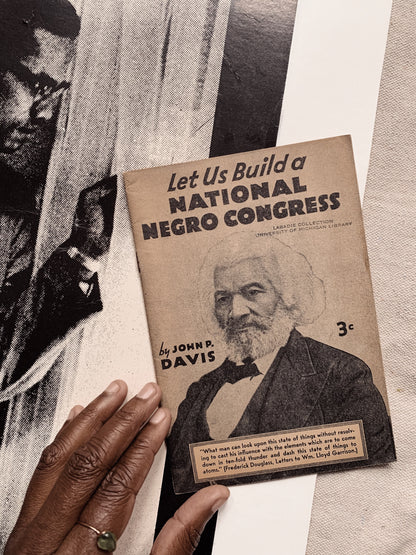 Vintage Softcover &quot;Let Us Build A National Negro Congress&quot; by John Davis (First Edition, 1935)