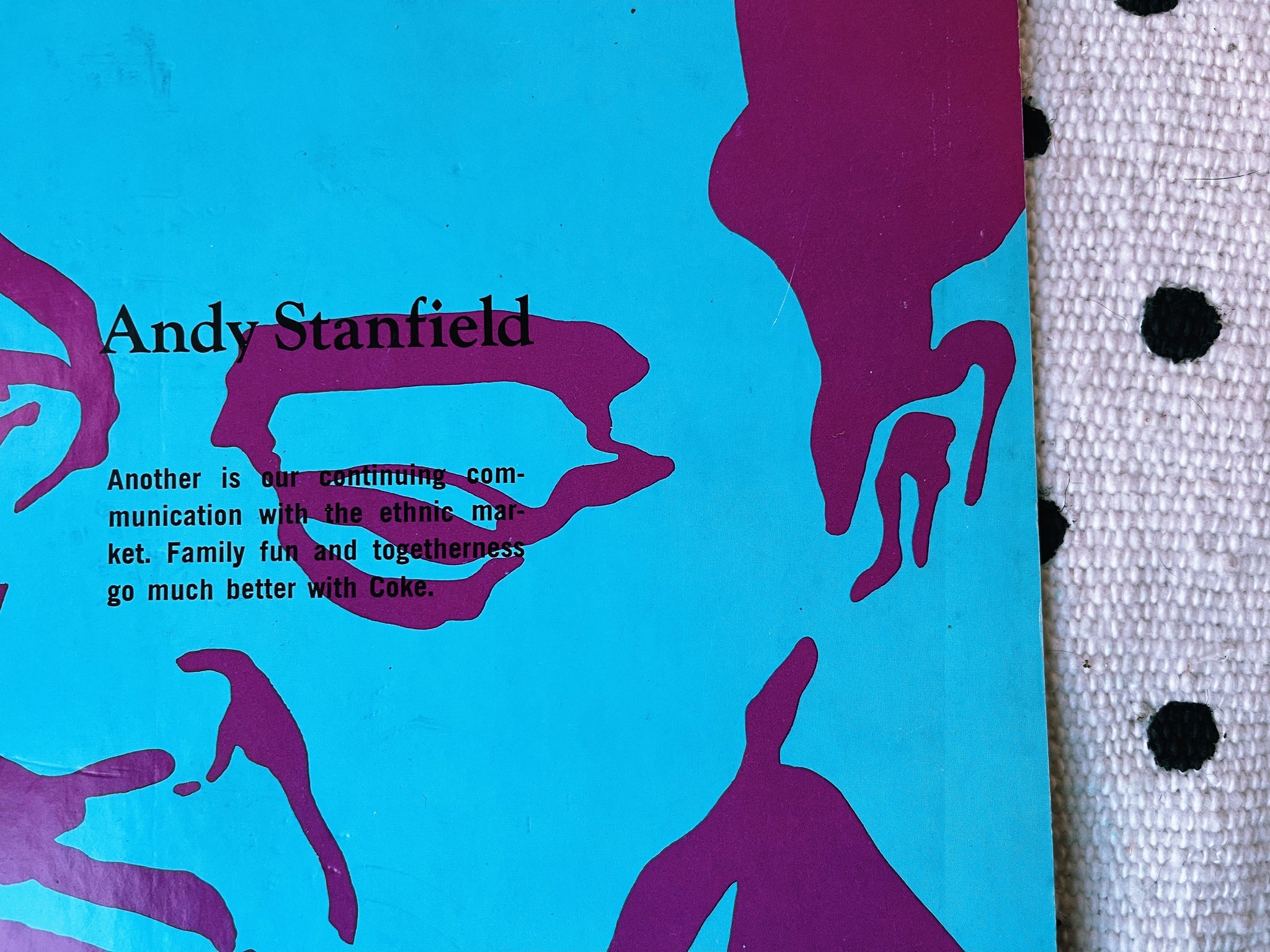 Vintage Rare Coca Cola Andy Stanfield Store Display/Sign (1960's)