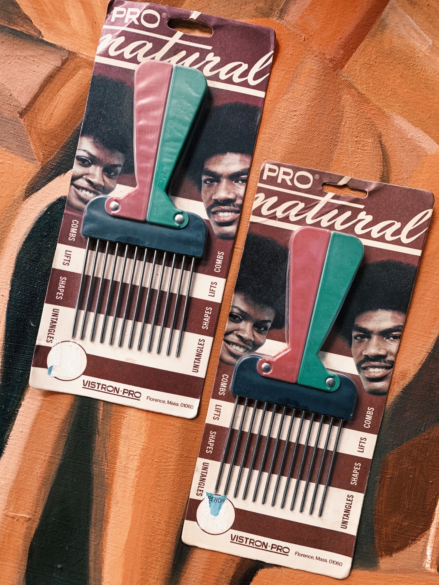 Vintage Afro Comb in Original Packaging (1970's)