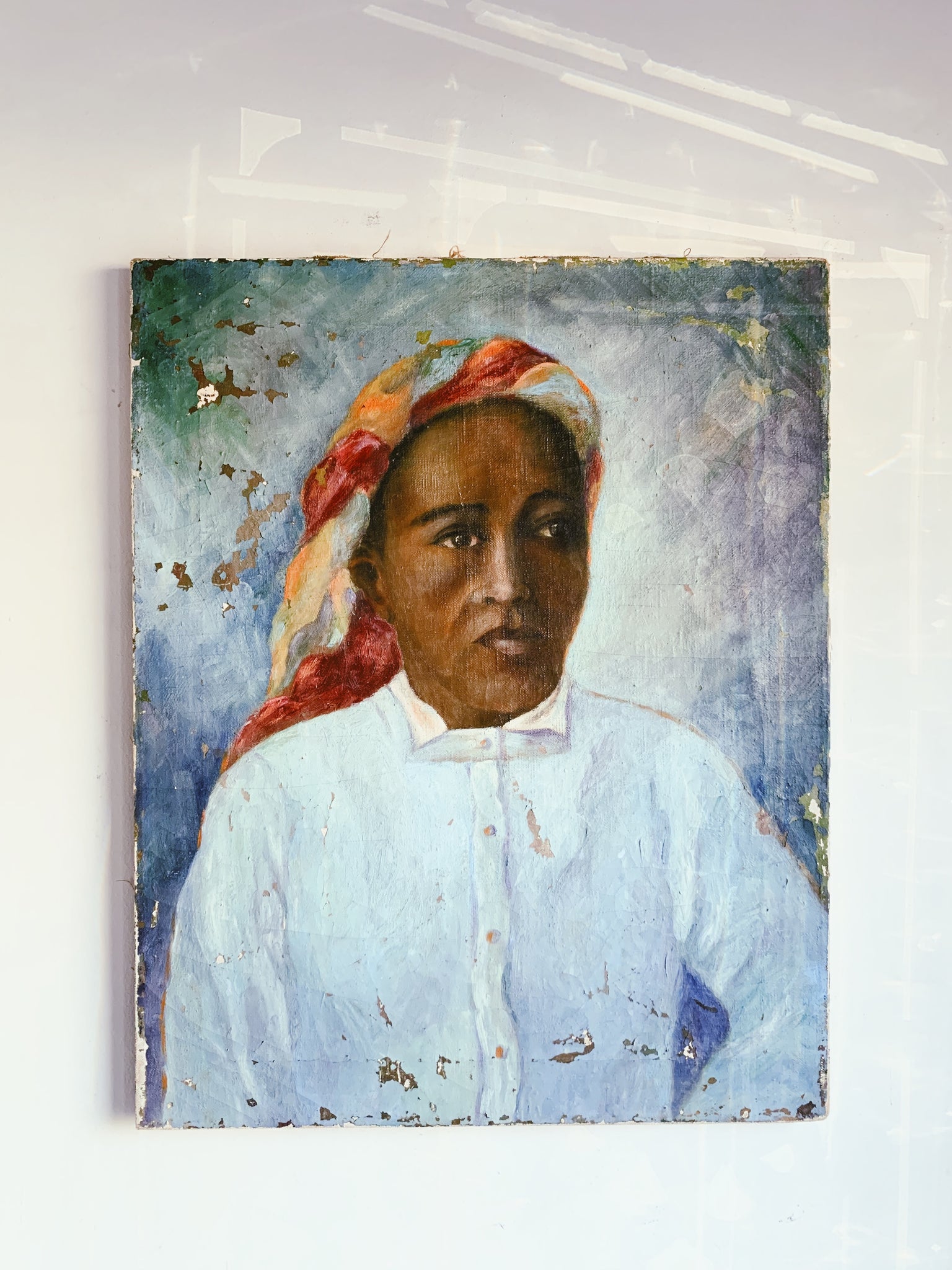 Vintage Oil on Canvas Portrait