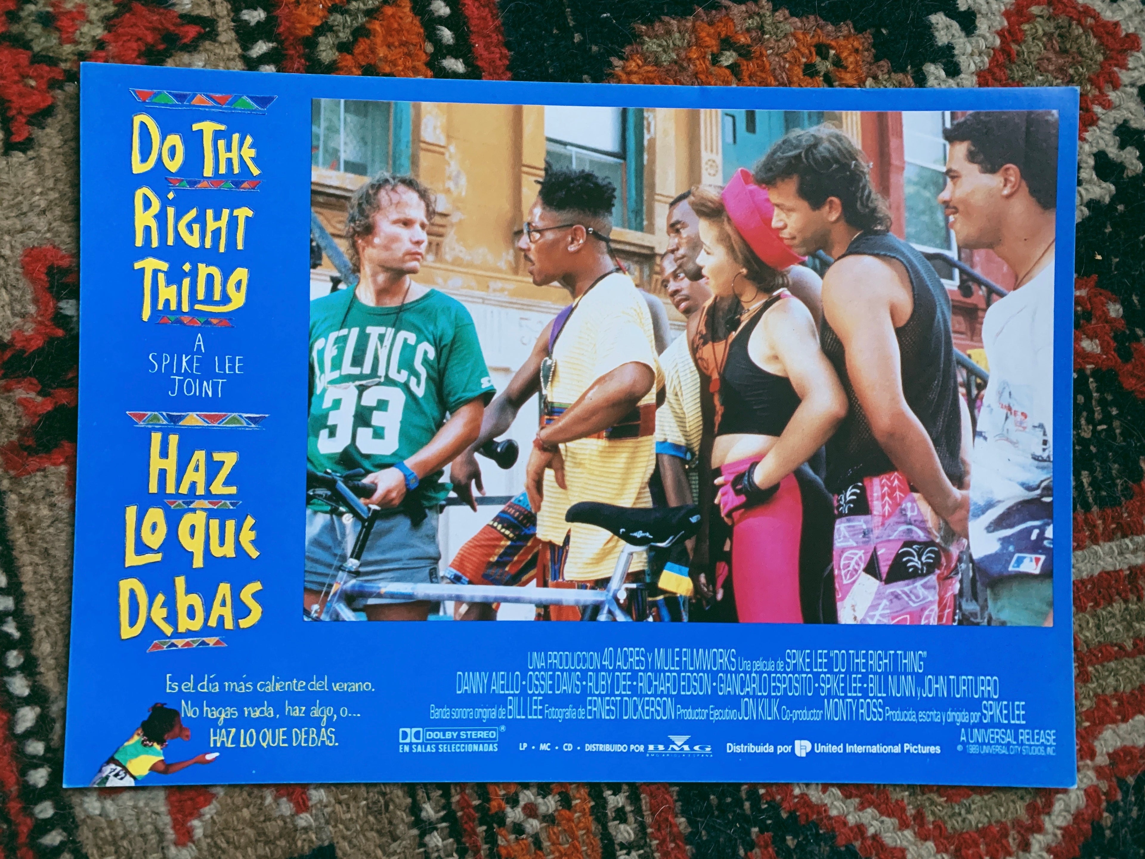 Vintage “Do The Right Thing&quot; Promotional Lobby Card Prints (Spanish, 1989)